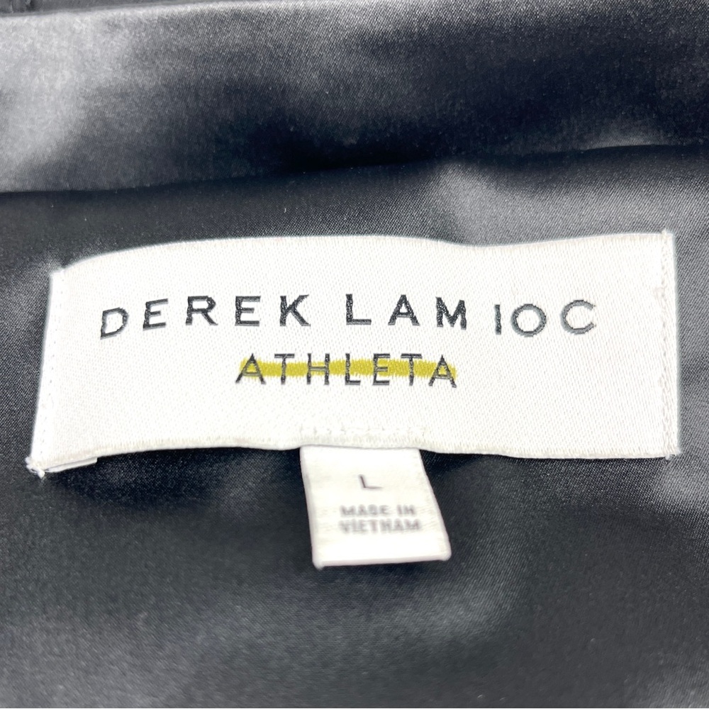 Derek Lam IOC x Athleta Collaboration Black Satin Feel Jacket Size Large - Picture 3 of 3
